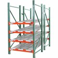 Global Industrial Carton Flow Rack, 4 Levels, SpanTrack Lane, 96inW x 96inD x 96inH 272168